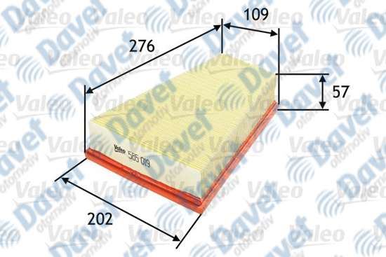 VALEO 585019 Hava Filtresi Citroen Xsara 2.0 Hdi 90  ####